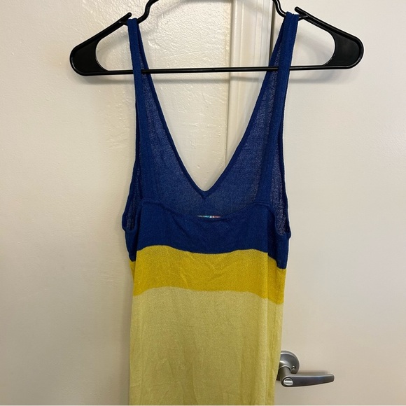 NWT Free People Beach Colorblock Knit Maxi Tank Dress Cover Up Size Small - Picture 6 of 7